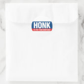 Honk als ik je hypotheek betaal ronde sticker (Tas)