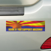 Honk als je Arizona steunt! Bumpersticker (Op auto)