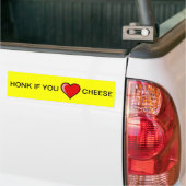 Honk als je Cheese hart hebt Bumpersticker (Op Truck)