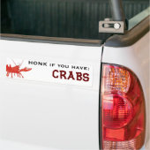 HONK als je CRABS hebt. Bumpersticker (Op Truck)