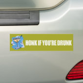 Honk als je Drink bent - Bumpersticker-Zazzle Bumpersticker (Op auto)
