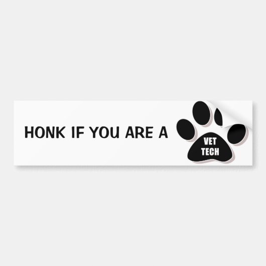HONK ALS JE EEN VET TECH BENT! BUMPERSTICKER (Voorkant)