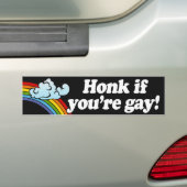 HONK ALS JE GAY BENT BUMPERSTICKER (Op auto)