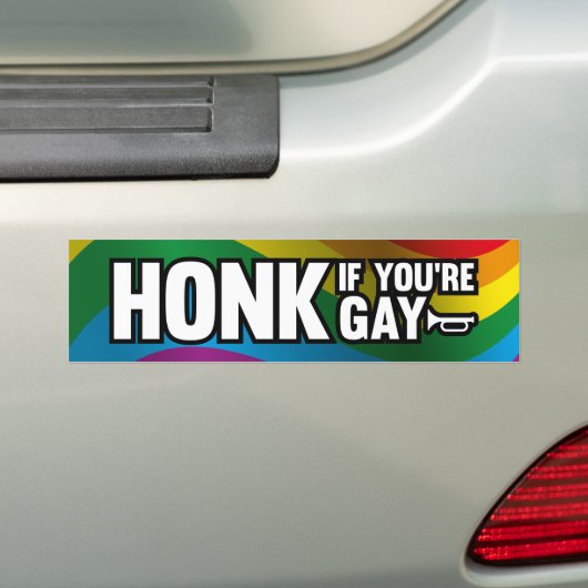 Honk als je Gay bent Bumpersticker (Op auto)