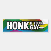 Honk als je Gay bent Bumpersticker (Voorkant)