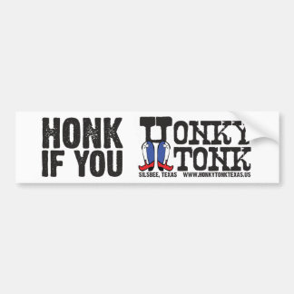 Honk als je Honky Tonk Bumpersticker