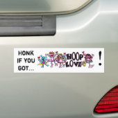 Honk als je... HOOP LIEFT. Bumpersticker (Op auto)