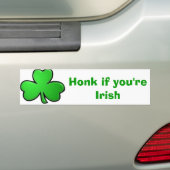 Honk als je Iers bent Bumpersticker (Op auto)