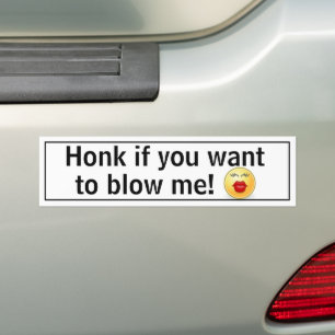 Honk als je me wilt laten zakken! Funny Personaliz Bumpersticker