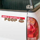 Honk als je moet poepen bumpersticker (Op Truck)