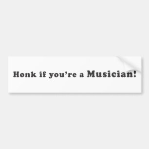 Honk als je muzikant bent! bumpersticker