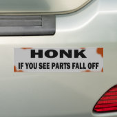 Honk als je onderdelen ziet herfst uit bumpersticker (Op auto)