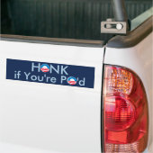 HONK als je PO's bent Bumpersticker (Op Truck)