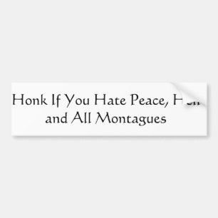 Honk als je ... Romeo en Juliet Bumpersticker