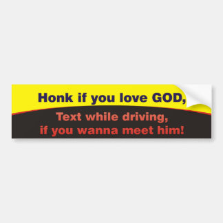 Honk als je van GOD houdt Bumpersticker