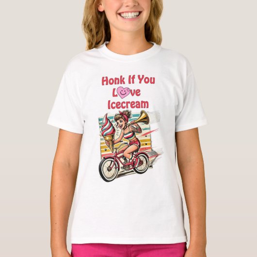 Honk als je van ijs houdt t-shirt (Voorkant)