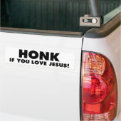 HONK ALS JE VAN JESUS GEEFT, grappig Christelijk B Bumpersticker (Op Truck)