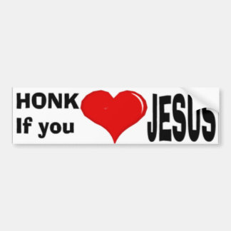 honk als je van jesus houdt bumpersticker