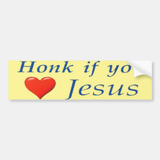 Honk als je van Jezus houdt Bumpersticker