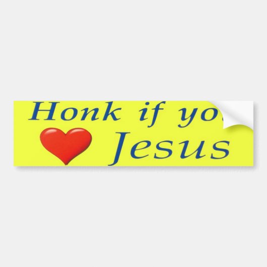 Honk als je van Jezus houdt Bumpersticker (Voorkant)