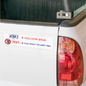 Honk als je van Jezus houdt Bumpersticker (Op Truck)