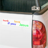 honk als je van Jezus houdt Bumpersticker (Op Truck)