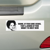 Honk als je van Jezus houdt Bumpersticker (Op auto)