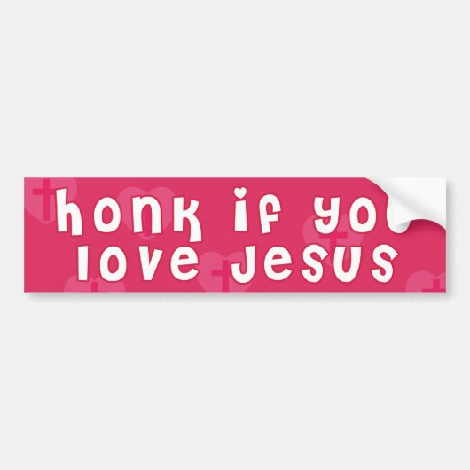 Honk als je van Jezus houdt Bumpersticker (Voorkant)