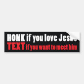 honk als je van Jezus houdt Bumpersticker (Voorkant)