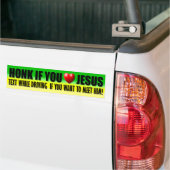 Honk als je van Jezus houdt Bumpersticker (Op Truck)