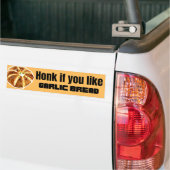 Honk als je van knoflook brood auto bumper sticker (Op Truck)