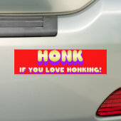 Honk als je van plezier bent bumpersticker (Op auto)