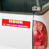 Honk als je van plezier bent bumpersticker (Op Truck)