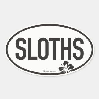 Honk als je van SLOTHS houdt Ovale Sticker