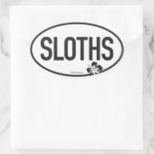 Honk als je van SLOTHS houdt Ovale Sticker (Tas)