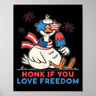 Honk als je van vrijheid houdt American Goose Inde Poster
