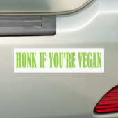 HONK ALS JE VEGAN grappige bumpersticker BENT (Op auto)