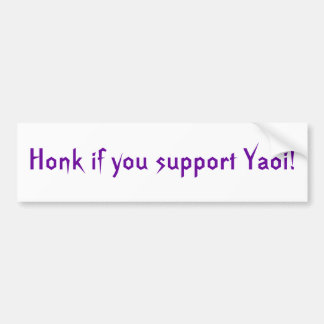 Honk als je Yaoi steunt! Bumpersticker