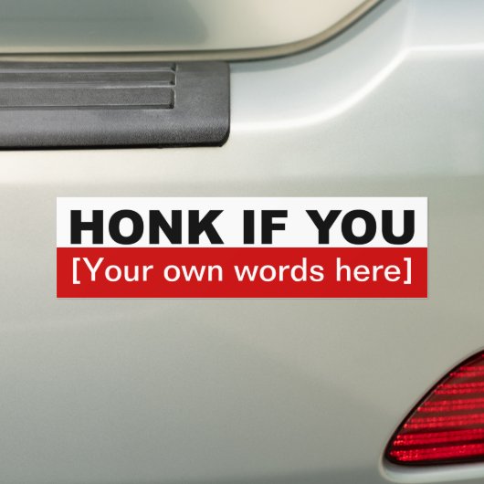honk-als-u-sjabloon-02 bumpersticker (Op auto)