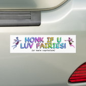 Honk als u van feesten houdt! bumpersticker (Op auto)