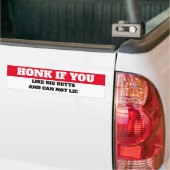 HONK ALS U VAN GROTE BUTTEN HOUDT EN NIET KAN LEVE BUMPERSTICKER (Op Truck)