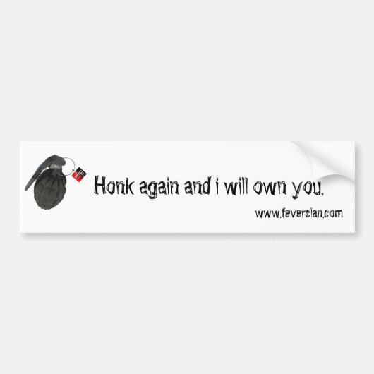 Honk Bumpersticker (Voorkant)