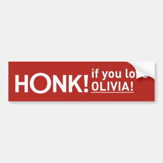 "HONK!" BUMPERSTICKER (Voorkant)