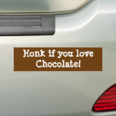 Honk Chocolade bumpersticker (Op auto)