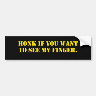 Honk Finger Bumpersticker