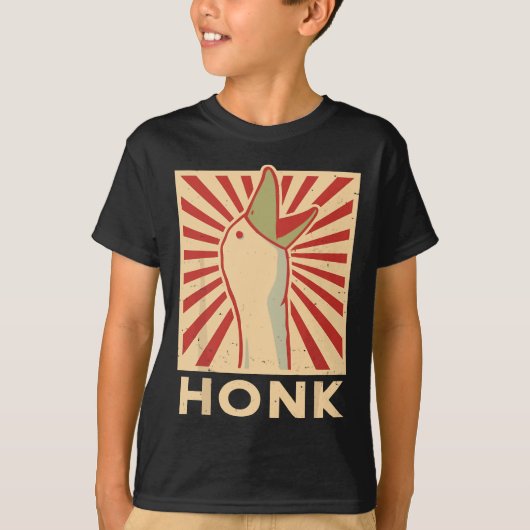 Honk gans - Grappige Eend kip meme Gift Idee T-shirt (Voorkant)