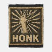 Honk Goose Funny Duck Chicken Meme Fleece Deken (Voorkant)