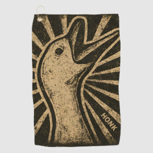 Honk Goose Funny Duck Chicken Meme Golfhanddoek