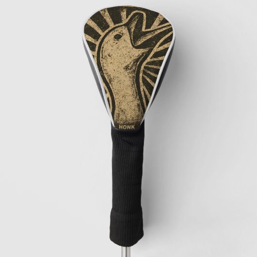 Honk Goose Funny Duck Chicken Meme Golfheadcover (Voorkant)