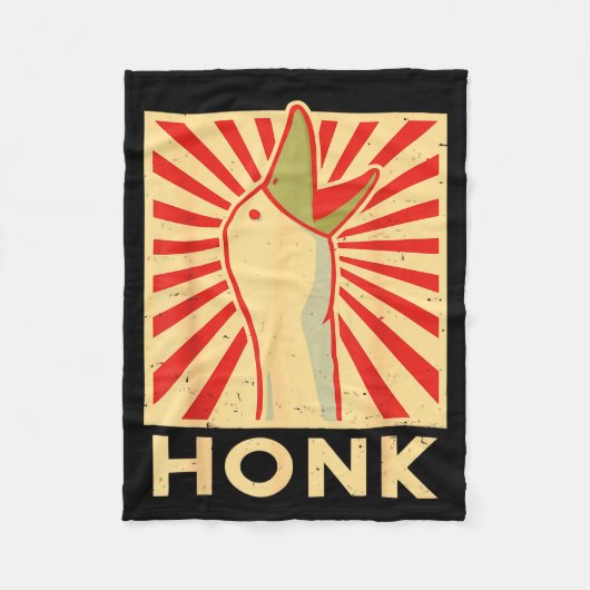 Honk Goose - Funny Duck Chicken Meme Idea Fleece Deken (Voorkant)